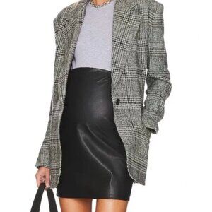 NWOT Hatch Black Faux Vegan Leather Multi-Way Pencil & Mini Skirt